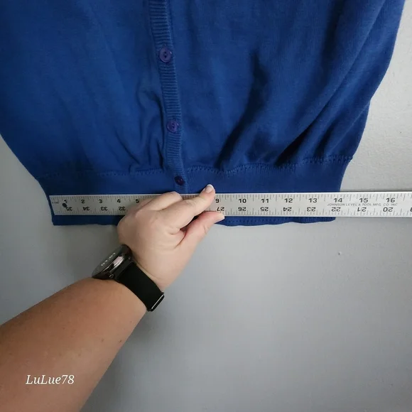 Cherokee Women's Blue Cardigan Sweater Size Large - Picture 12 of 14